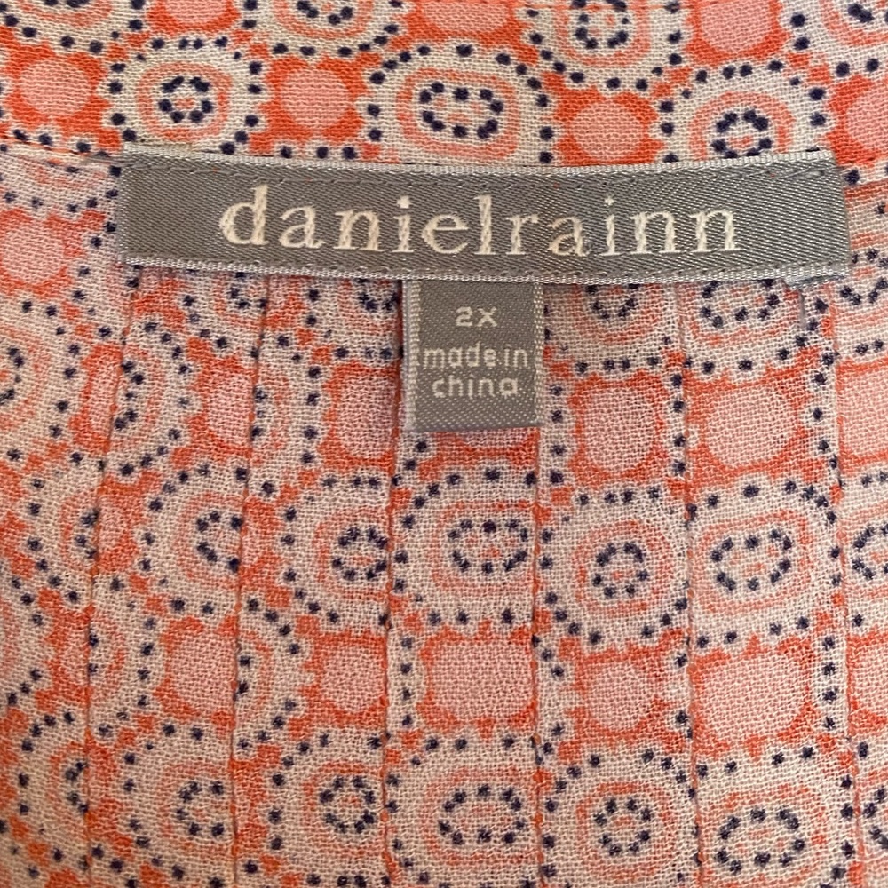 danielrainn | pink navy cream | pleated front and back | 2X